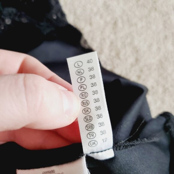 NWT Yessica Y2K Lace Whimsigoth Dark Fairy Sequin Evening Cocktail Dress M - Picture 5 of 9